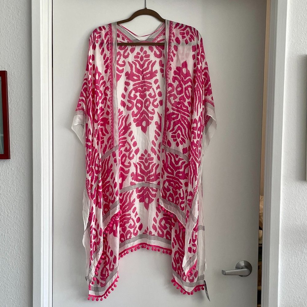 NWT Super Light Pink & White Kimono - Size 2-28